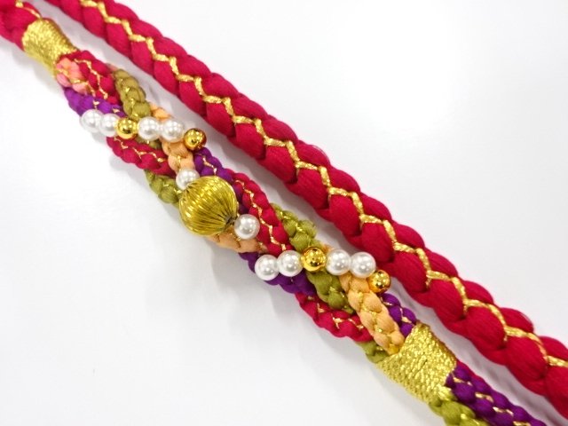 JAPANESE KIMONO / FOR FURISODE HAND-TIED OBIJIME